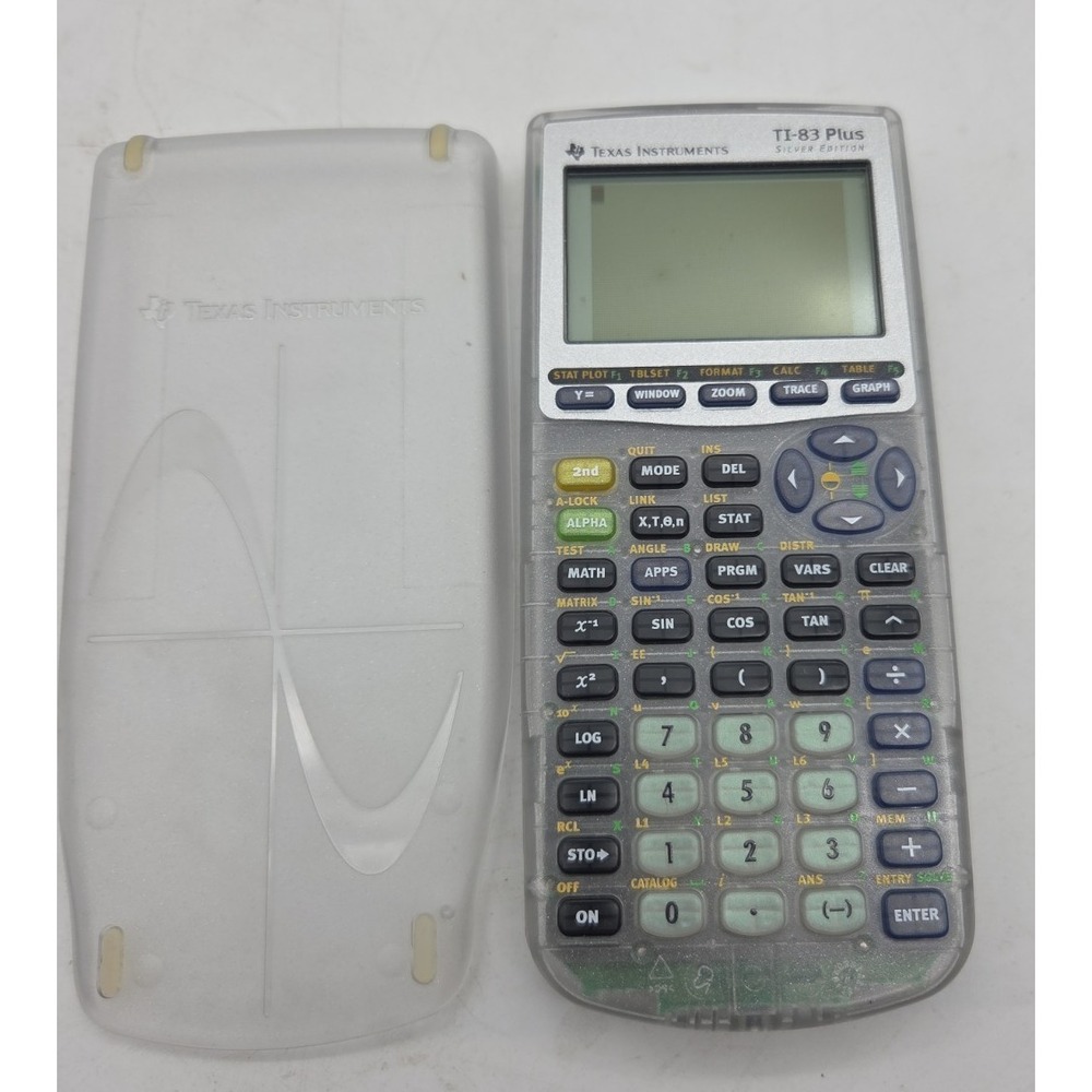 Texas Instruments TI-83 Plus Silver Edition Clear Graphing Calculator with Cover